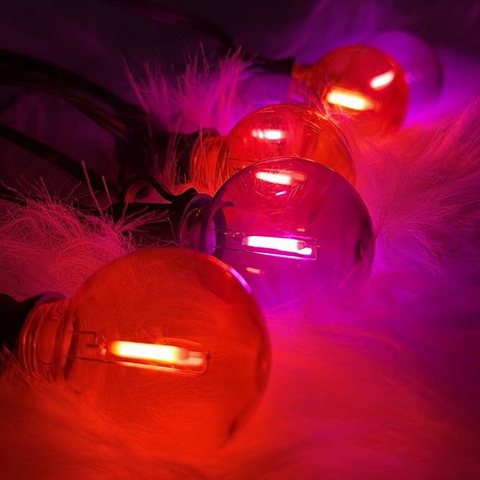 50Ft G40 LED Outdoor Christmas String Lights, Christmas Decorations with 27 LED Shatterproof Clear Orange and | Lumora