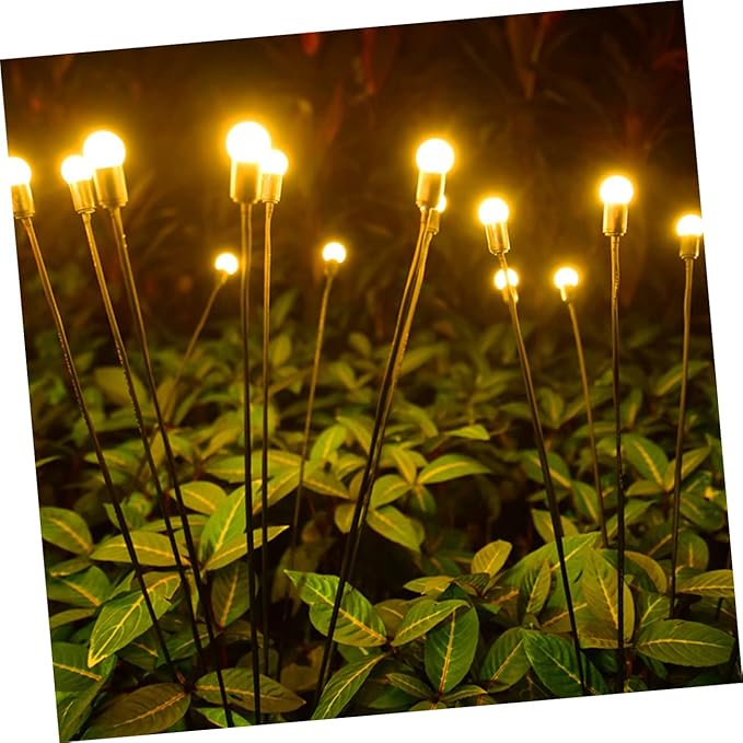 Veemoon Solar-Powered LED Garden Lights 8-Piece Outdoor Decorative Landscape Lighting Waterproof Solar Pathway Lights for Yard Patio and Festival Decor