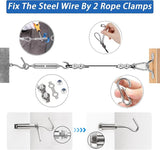 String Light Hanging Kit with 400FT Vinyl Coated 304 Stainless Steel Wire Rope, Globe String Light Suspension Kit | Lumora