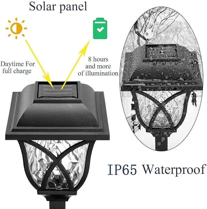 6 Pack Solar Pathway Lights, Outdoor Solar Light Waterproof Automatic on/Off Garden Decoration, Courtyard Terrace Lawn Walkway Deck Waterproof Landscape Light (White)