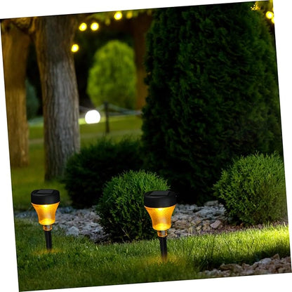 TEHAUX 2pcs Led Solar Garden Lights Solar Pathway Lights for Outdoor Garden Decor Lamps Warm Landscape for Yards
