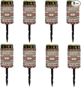 Red Western Aztec Solar Lights for Outdoor,Waterproof Solar Lantern for Outside,Flameless Solar Garden Stake Lights | Lumora