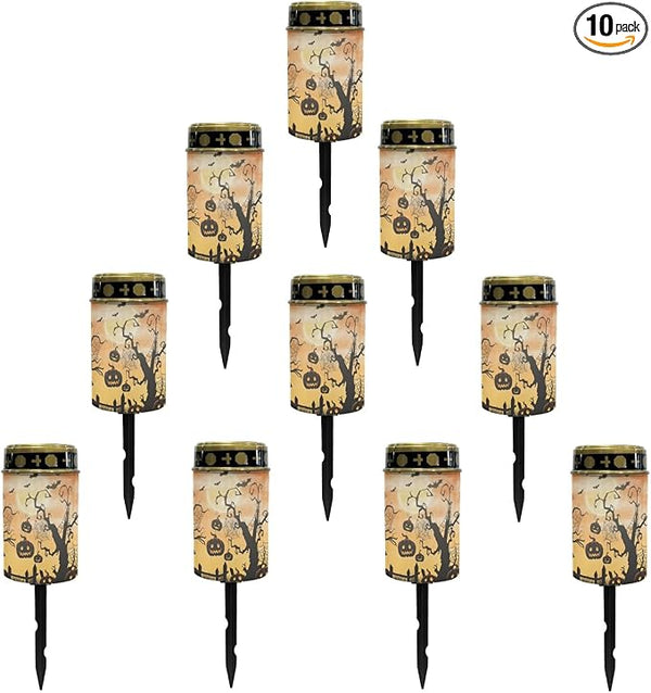 Halloween Pumpkin Solar Garden Lights Waterproof Solar Pathway Lights Outdoor Solar Lantern Halloween Decor Stake | Lumora