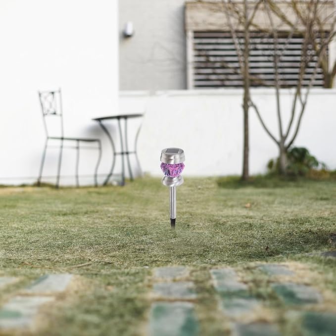 Kisangel Diamond-Shape Solar Lawn Light LED Waterproof Garden Path Light Outdoor Solar for Patio Yard Landscape with Sturdy Panel
