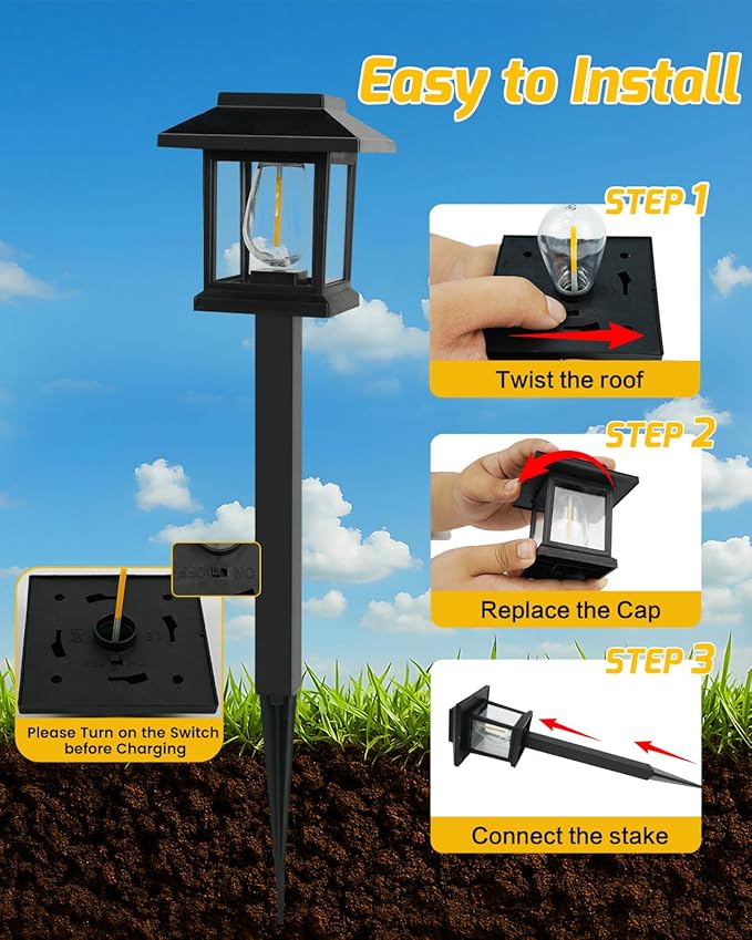 16-Pack Solar Lights Outdoor (Extra-Bright & Smart Auto On/Off), Solar Powered Garden Lights, Waterproof Solar | Lumora