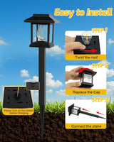 16-Pack Solar Lights Outdoor (Extra-Bright & Smart Auto On/Off), Solar Powered Garden Lights, Waterproof Solar | Lumora
