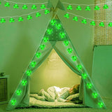 St Patricks Day Decorations Shamrock String Lights, 8.5FT Green Lucky Clover String Lights Waterproof with 10 Green | Lumora
