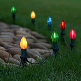 C7 Christmas String Lights 25Ft LED Outdoor Christmas Lights with 27 Clear Multicolor LED Bulbs(2 Spare), Vintage | Lumora