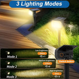 Solar Spot Lights Outdoor Waterproof IP65, 12 Pack Landscape Spotlights with 46 LEDs, 3 Modes Auto On/Off Solar | Lumora