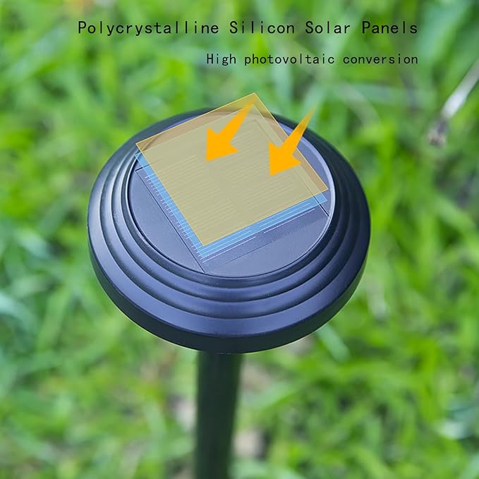 4 Pcs Outdoor Solar Lights, Solar Pathway Lights, Outdoor Solar Garden Lights with 2 Modes, Solar Ground Light, Landscape Path Lights, Solar Lights for Garden Decoration Lawn Patio Yard