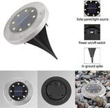 Solar Lights Outdoor Garden, IP65 Waterproof Outdoor LED Solar Pathway Lights - 8 Pieces Each with 8 LED Lights | Lumora