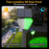 T-SUN Solar Lights Outdoor Waterproof IP65, 6Pack LED Solar Spot Lights Color Changing IP65 Waterproof Smart Auto | Lumora
