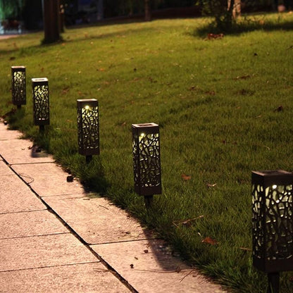 Solar Lights Outdoor Garden Light Led Walkway Solar Garden Lights Outdoor Waterproof for Pathway Solar Pathway Lights Yard Lights for Patio Driveway Lawn Backyard Sidewalk Lighting,Warm Light