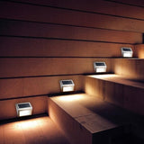 Solar Stair Lights, EpicGadget Waterproof Outdoor LED Step Lighting 3 LED Solar Powered Step Lights Stainless Steel | Lumora