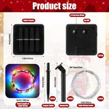 12 Pcs Solar String Lights Solar Mini Teeny Tiny Fairy Firefly Twinkle Light Waterproof 16ft 50 LEDs Garden String | Lumora