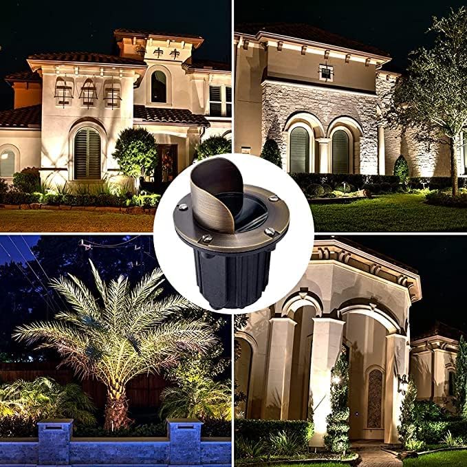 LED Low Voltage Landscape Lighting Well Lights 174 - Solid Brass In Ground Lights - Outdoor Security Flood Light | Lumora