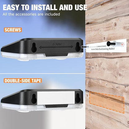 Solar Fence Lights, 8-Pack Solar Deck Lights Outdoor IP65 Waterproof, Fence Light Solar Powered for Fence, Deck, Porch, Backyard, Pathway, Garden - 8 Colors, RGB