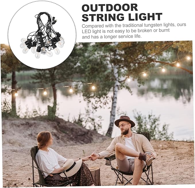 15m Led Camping String Lights Outdoor String Lamp LEDs Wear-Resistant Tent Light for Garden Patio and Festive | Lumora