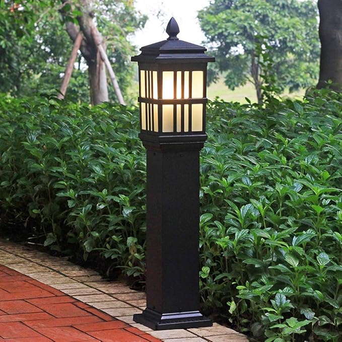 Lights Outdoor Exterior Outdoor Post Lantern with Beveled Clear Glass Traditional Antique Street Light Column Lamp | Lumora