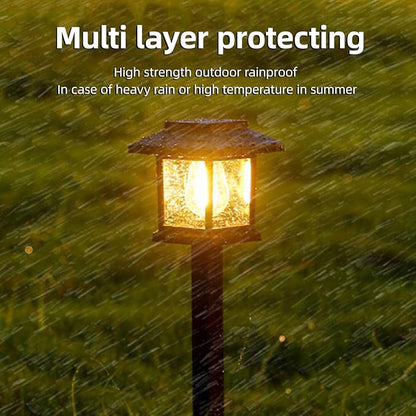 Hyuduo Solar Pathway Lights Outdoor 8 Pack Solar Powered Yard Light with ABS Plastic IP44 Auto On Off for Driveway Walkway Lawn Patio Landscape
