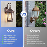 Outdoor Wall Lantern, Exterior Waterproof Outdoor Wall Light Fixtures, Brown Aluminum Porch Sconces with E26 | Lumora