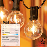 LED G40 Outdoor String Lights Patio Lights 109FT with 104 LED Shatterproof Bulbs, Weatherproof Commercial Hanging | Lumora