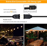 LED Outdoor String Lights 100FT Patio Lights with 33 Shatterproof S14 Vintage Edison Bulbs, Outside Hanging Light | Lumora