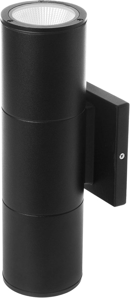 Home Zone Security LED Modern Wall & Porch Sconce Light (2-Set, Black)