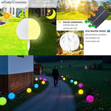 12-inch Dimmable Solar Globe Light, RGB 16 Color Changing Large Glowing Orb Light w/Remote, Waterproof Outdoor | Lumora