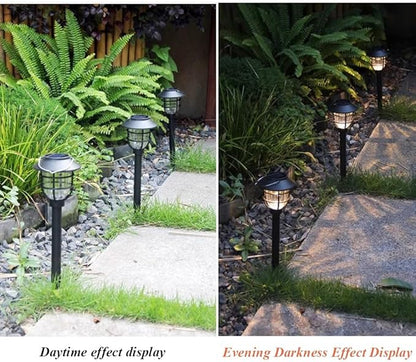 Etlegor Chinese Decor Lights, Solar Pathway Lights Waterproof Lawn Night Light for Outside/Lawn/Patio/Yard/Pathway/Walkway/Driveway Decoration ﻿ (Color : Warm Light, Size : 4PCS)