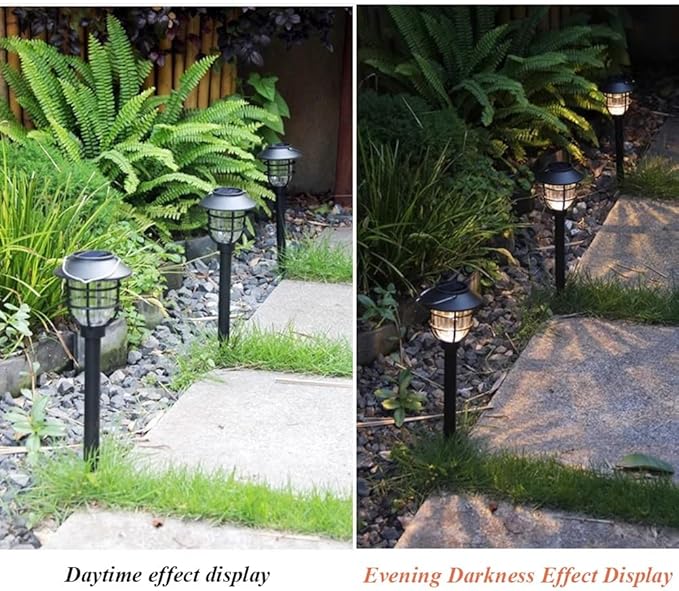 Etlegor Chinese Decor Lights, Solar Pathway Lights Waterproof Lawn Night Light for Outside/Lawn/Patio/Yard/Pathway/Walkway/Driveway Decoration ﻿ (Color : Warm Light, Size : 6PCS)
