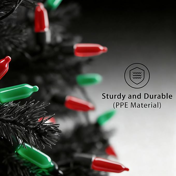 Green and Red Christmas Lights,23.3FT-70 Lights LED String Lights Commercial Grade Waterproof for Holiday Decoration, Christmas Decorations