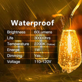 DAYBETTER 120FT Outdoor String Lights Waterproof 60 pcs Warm White LED Bulbs 2700K for Patio, Yard, Garden & | Lumora