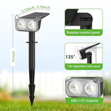 WdtPro Solar Color Changing Spot Lights, 8 Lighting Modes Solar Lights Outdoor Waterproof, Multicolor RGB Outdoor | Lumora