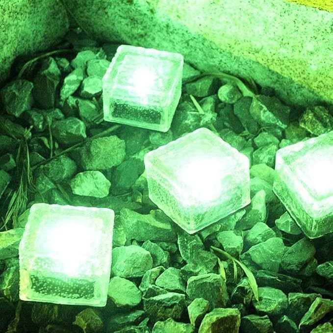 Solar Ice Glass Light,2 Packs Solar Powered Garden Lights, Waterproof IP68 Outdoor Table & Path Lights, Decorative | Lumora