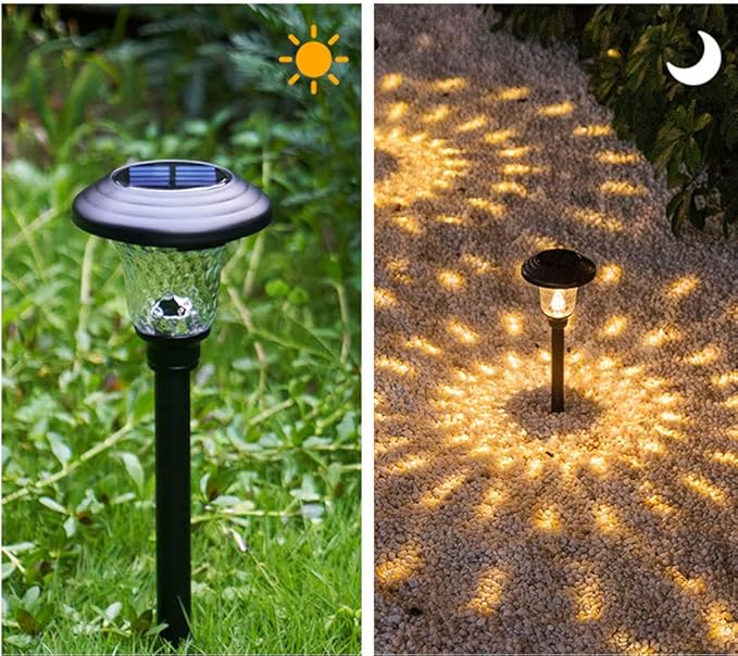Ulalaza Garden Solar Lights Multi-Color Changing LED Flower Stake Light Decorative Landscape Lawn Yard Outdoor Lights About Length 120 * 120 * 425mm/5 * 5 * 17inch