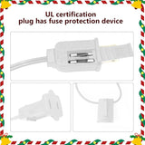 C9 Light Strings, 25Ft White Cord Strand with 25 Socket, E17 Light Stringer for C9 Christmas Lights, Outdoor | Lumora