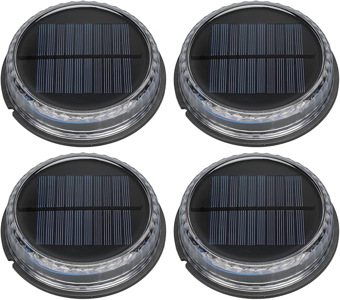 Hyuduo Solar Ground Lights Outdoor, IP65 Waterproof Pathway LED Lights with Warm White Light, Auto On/Off Sensor, 4 | Lumora