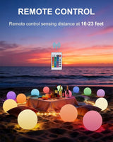 shumi 8-inch Solar Globe Lights Outdoor Waterproof, LED Solar Ball Light Outdoor 16 RGB Colors 4 Modes with Remote | Lumora