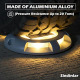 SIEDiNLAR Solar Deck Lights Driveway Dock LED Light Solar Powered Outdoor Waterproof Road Markers for Pathway Step | Lumora