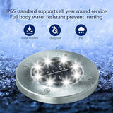 Aogist Solar Ground Lights, LED Garden Disk Lights In-Ground Outdoor Landscape Lighting for Lawn Patio Pathway Yard | Lumora