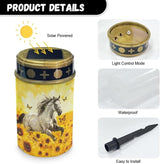 HUGS IDEA Sunflower White Horse Solar-Powered Grave Lights Waterproof Grave Solar Lights for Cemetery Outdoor | Lumora