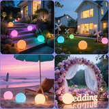 10-in Solar Globe Light, Solar Garden Ball Light Outdoor w/Remote, 16 RGB Color 4 Modes Glowing Ball, Waterproof | Lumora