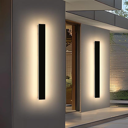 Mikeru 47.2inch Outdoor Wall Light Fixtures, 10%-100% Dimmable Black Exterior Wall Sconces, 3000k-6000k Acrylic Invisible Exterior Wall Light for Porch Modern Outdoor Wall Mount Lighting for House