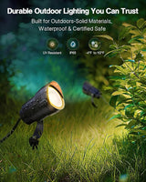 HIBOITEC Low Voltage Landscape Lighting with Connectors 12W Spotlights Landscape Lights Kit 12-24V AC/DC IP65 | Lumora