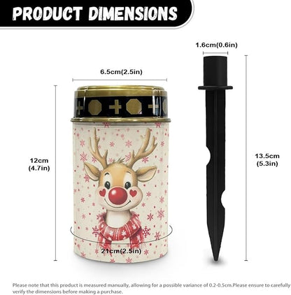 Snowflake Elk Solar Lights Flameless Lighting Outdoor Home Lighting LED Lights Waterproof Energy Saving Christmas Decoration Garden Stake for Desk Balcony Path Patio Lawn