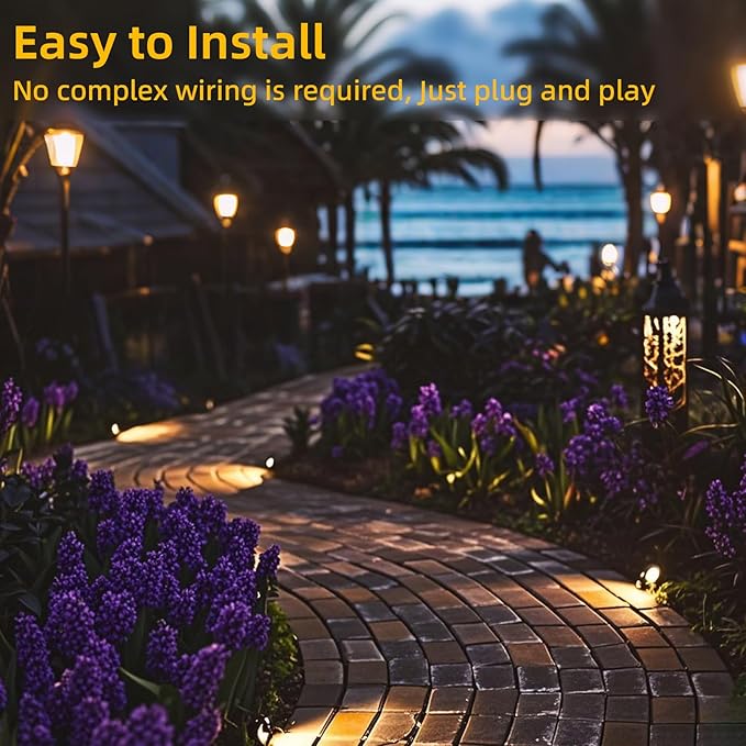 6W LED Landscape Spotlights,3000K Warm White Low Voltage Landscape Lighting,IP65 Waterproof,for Outdoor Landscape,Yard,Garden,Holiday Decoration (2 Pack)