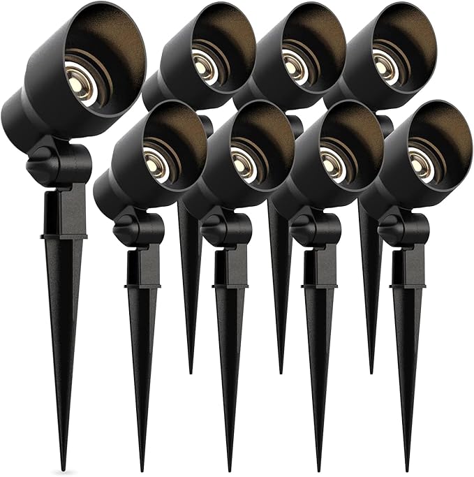 Malibu Low Voltage Landscape Lighting 9604 - 20W 145 Lumens Halogen Outdoor Lights 2800K With Stake Connector (8 | Lumora