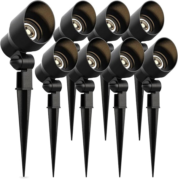 Malibu Low Voltage Landscape Lighting 9604 - 20W 145 Lumens Halogen Outdoor Lights 2800K With Stake Connector (8 | Lumora