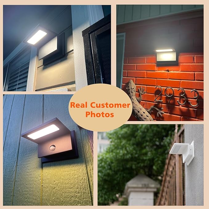 Wall Light Outdoor LED Wall Mount Lamp Modern Wall Sconce Lighting Lantern Fixture Grey Aluminum Lights for Porch Front Door Garden Yard Patio IP54 Waterproof 10W 680Lm 3000K